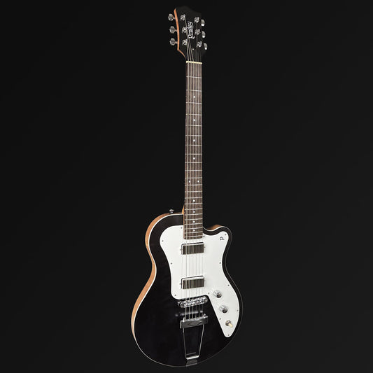 Pratley Indigo Pro Single Cutaway Solid Body Electric Mini Humbuckers Transparent Midnight Black