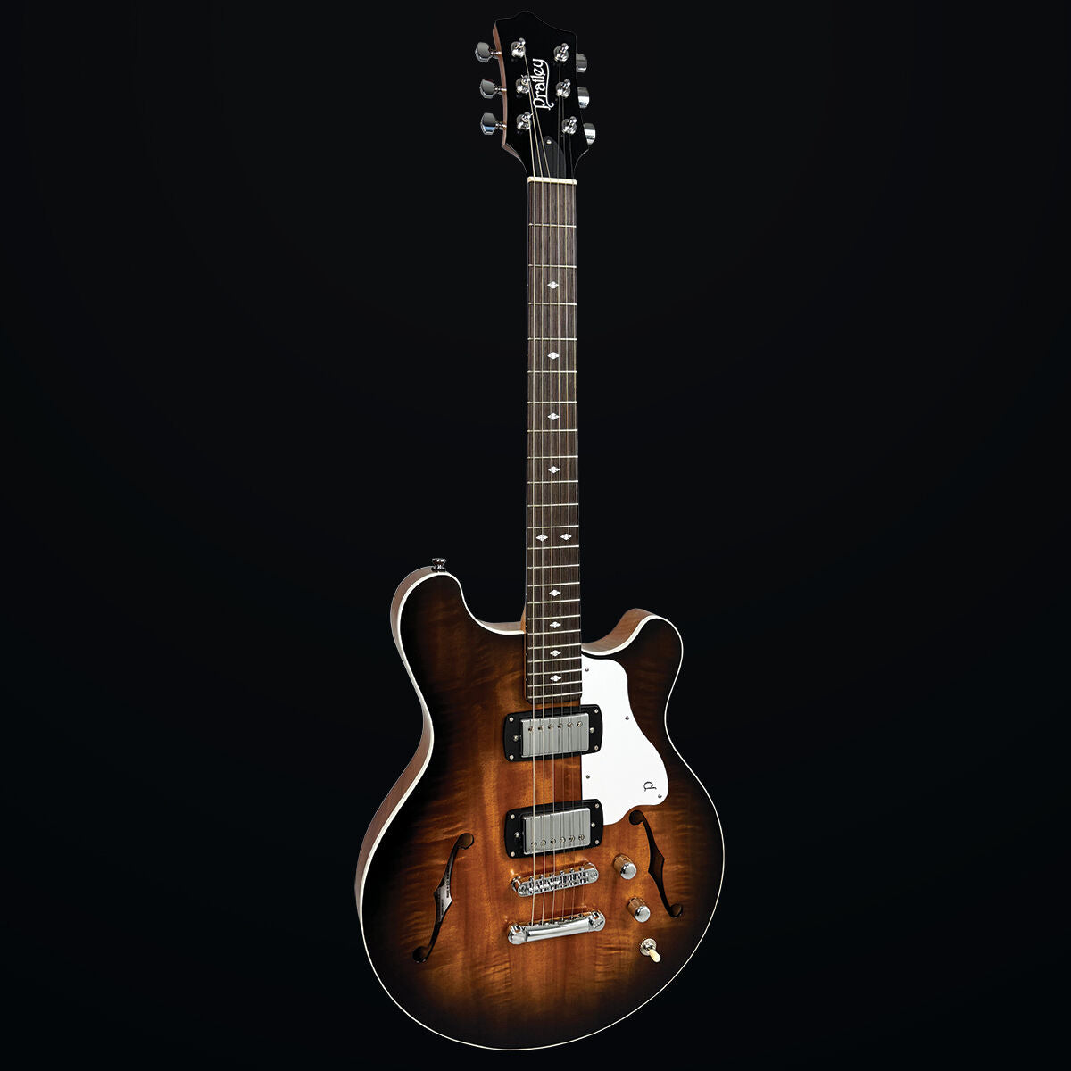 Pratley RBJ22 Double Cut Semi-Hollow Electric Guitar - Vintage Burst Blackwood