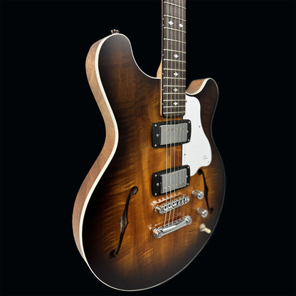 Pratley RBJ22 Double Cut Semi-Hollow Electric Guitar - Vintage Burst Blackwood