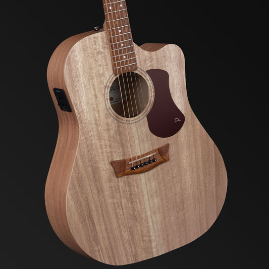 Pratley SL Dreadnought Cutaway / Electric Solid Top Qld Blue Fig, Layered Maple Back & Sides
