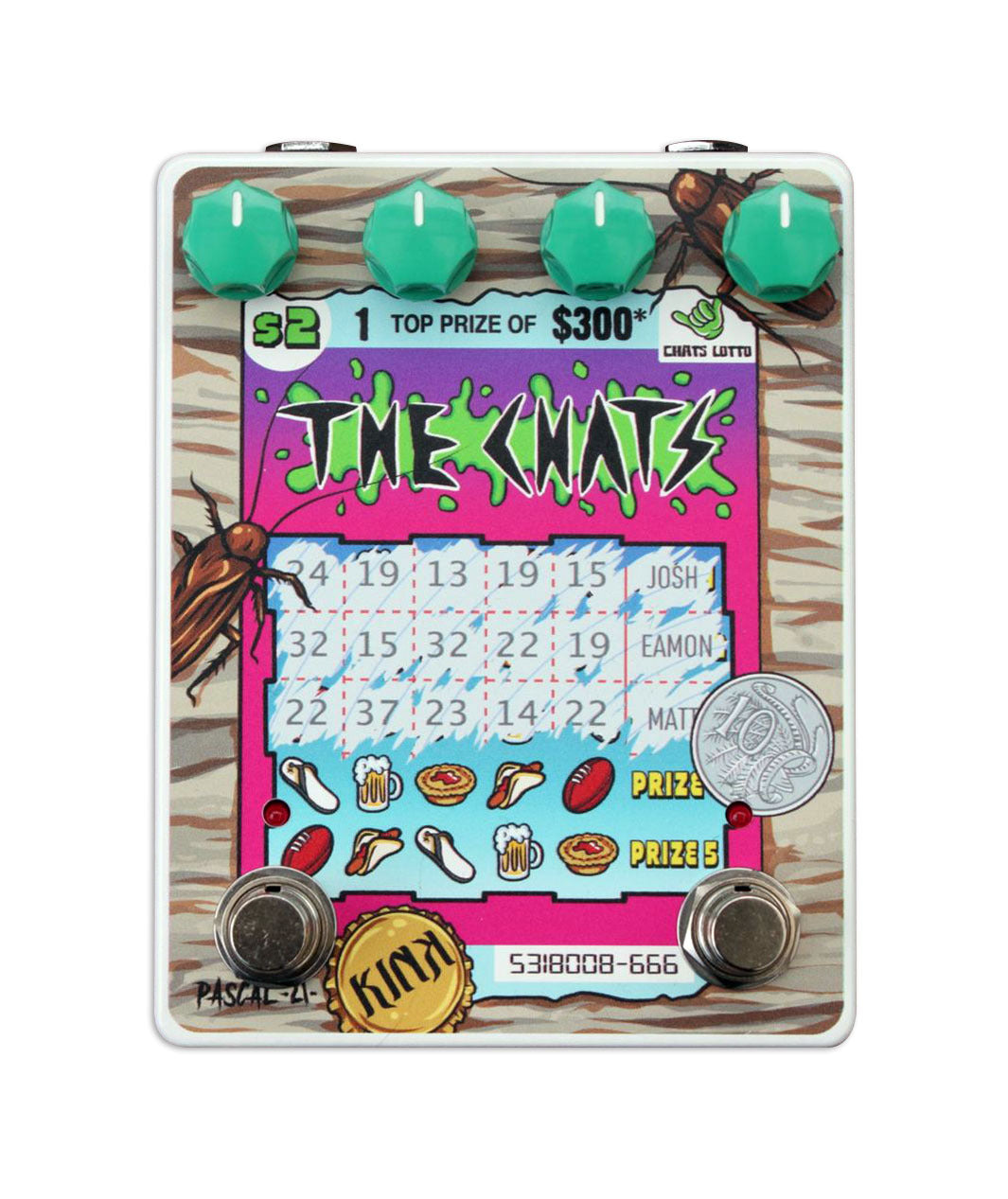 Kink Scratchie Fuzz Boost pedal collaboration with The Chats