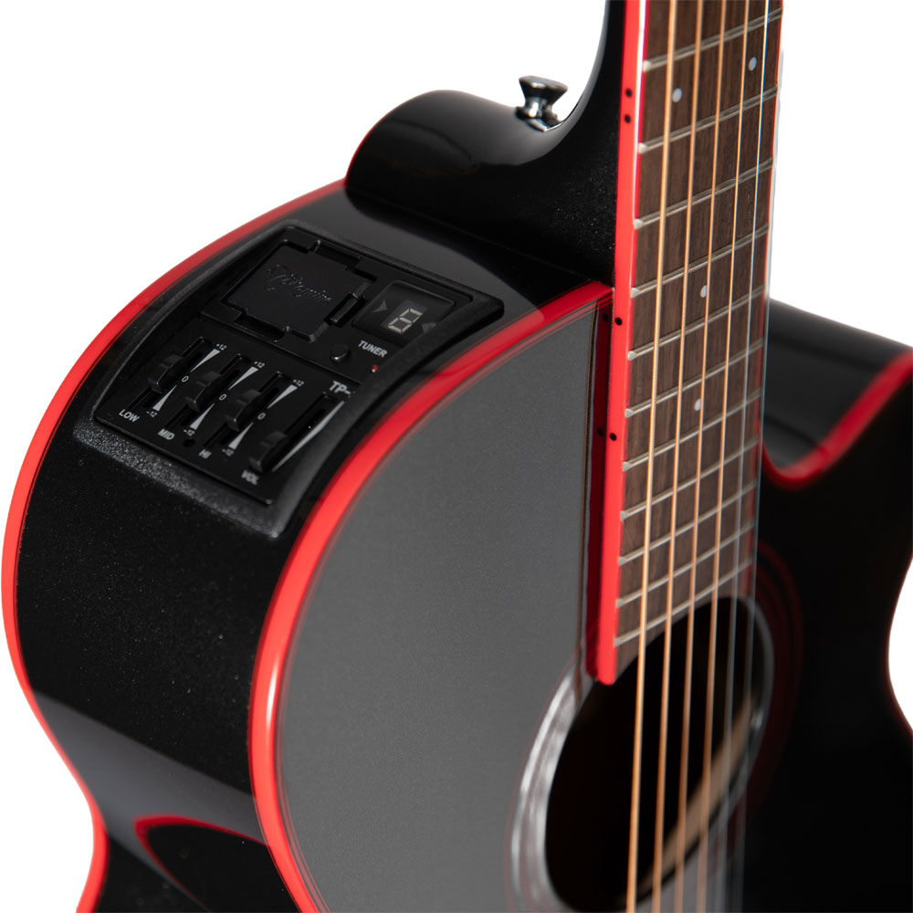 Takamine G49 Series FXC AC/EL Guitar with Cutaway in Cosmic Black Sparkle Finish
