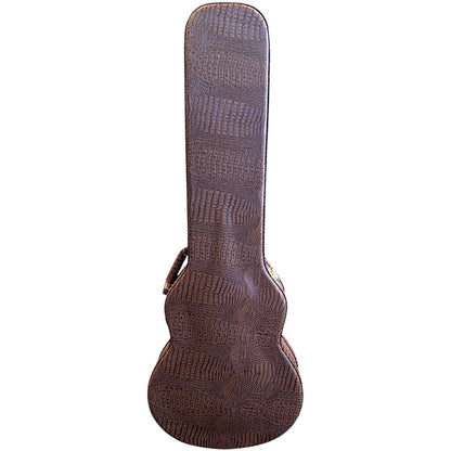 Torque Wooden LP-Style Electric Guitar Case in Brown Crocodile Finish Torque LP Case, LP Style 1