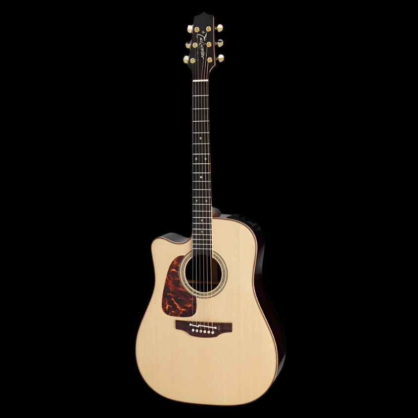 Takamine Pro Series 7 Left Handed Dreadnought AC/EL Guitar with Cutaway in Natural Gloss Finish