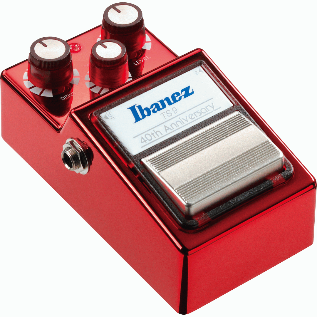 Ibanez 40th Anniversary TS9 Tube Screamer Overdrive Pedal – Ruby Red Effects Pedals