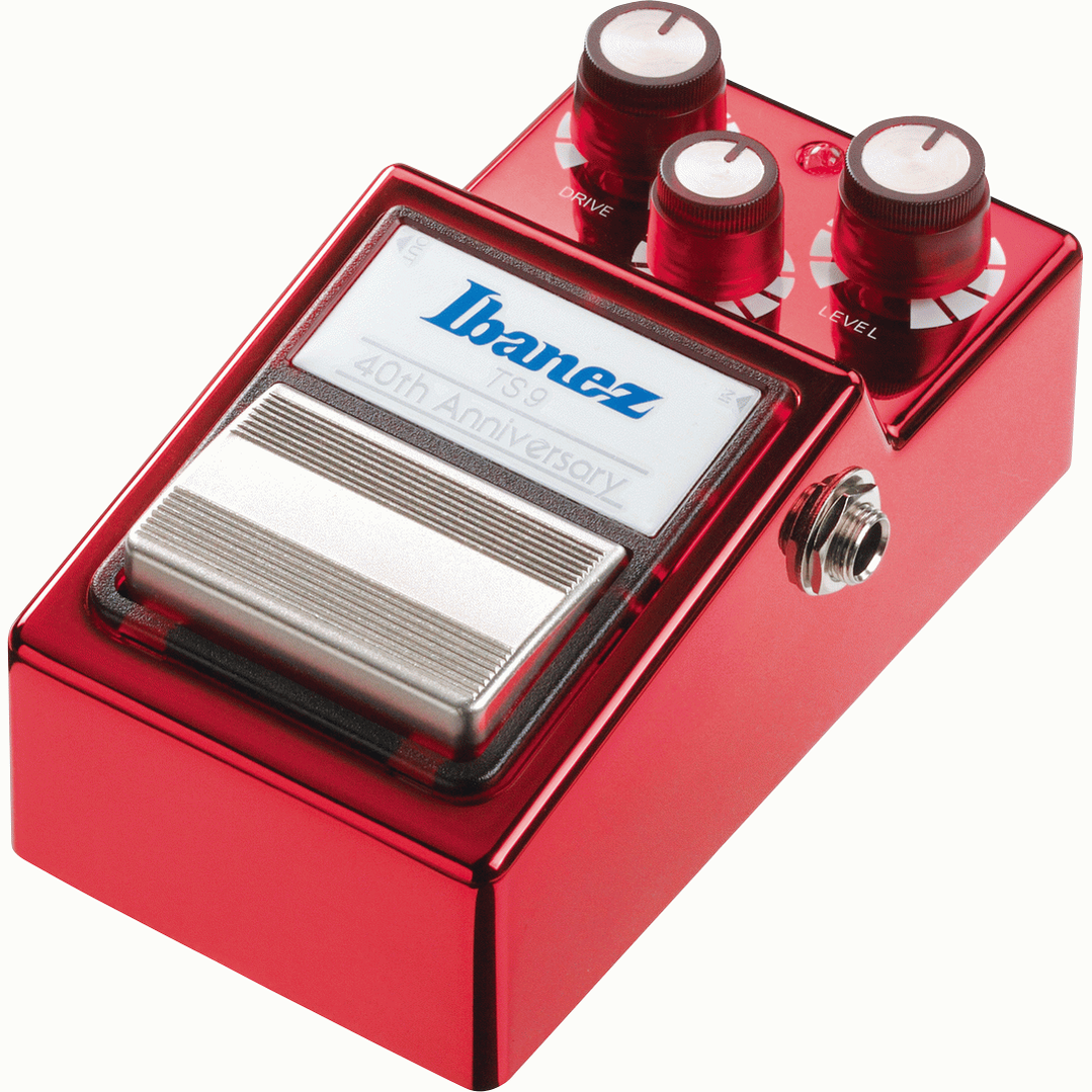 Ibanez 40th Anniversary TS9 Tube Screamer Overdrive Pedal – Ruby Red Effects Pedals