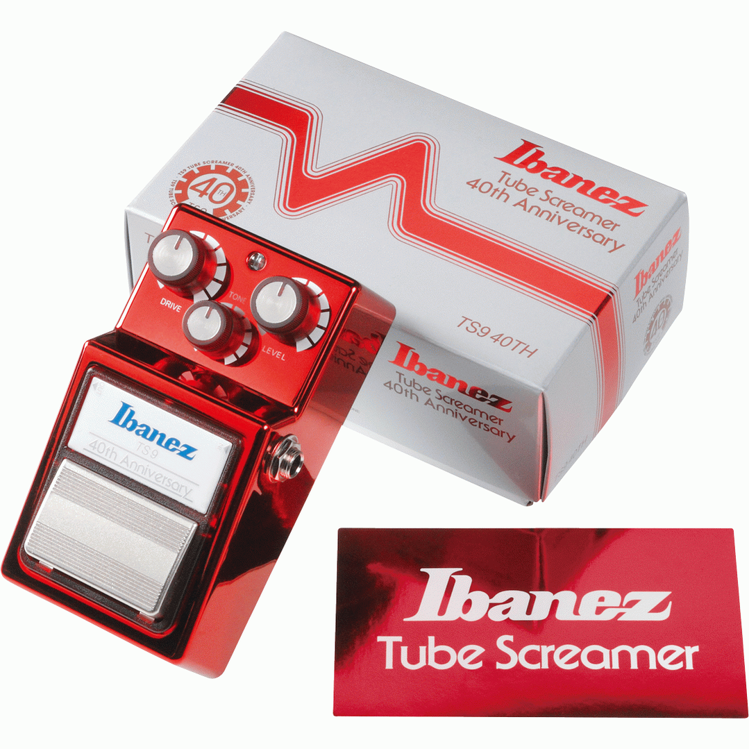 Ibanez 40th Anniversary TS9 Tube Screamer Overdrive Pedal – Ruby Red Effects Pedals