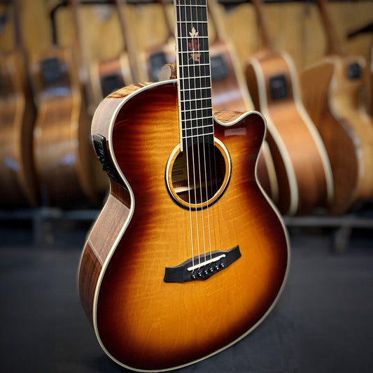 Tanglewood Winterleaf Exotic TWX4-CE-FM – Flame Maple Superfolk Acoustic-Electric Acoustic Guitars