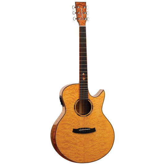 Tanglewood Winterleaf Exotic Solid Top Grand Auditorium Guitar with Florentine Cutaway and Arm Carve