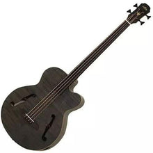 Aria FEB-F2/FL Elecord Series Fretless AC/EL Bass Guitar in Stained Black Aria Acoustic/Electric Bass Guitars