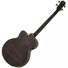 Aria FEB-F2/FL Elecord Series Fretless AC/EL Bass Guitar in Stained Black Aria Acoustic/Electric Bass Guitars