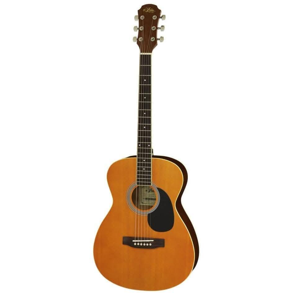 Aria AFN-15 Prodigy Series AC/EL Folk Body Guitar in Natural Satin - GIG Guitars