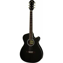 Aria AFN-15 Prodigy Series AC/EL Folk Body Guitar with Cutaway in Black Gloss Aria Acoustic Guitars