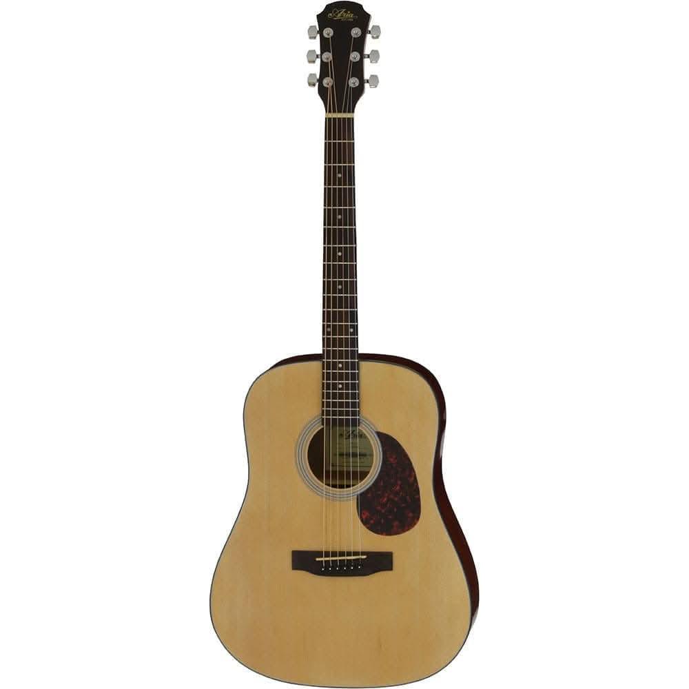 Aria ADW-01 Series Dreadnought Acoustic Guitar in Natural Matte Finish - GIG Guitars