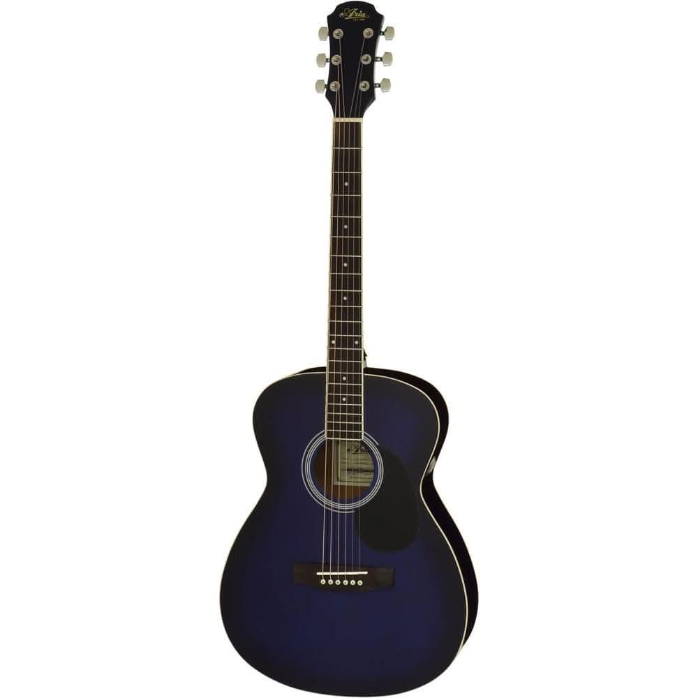 Aria AFN-15 Prodigy Series Acoustic Folk Body Guitar in Blue Shade Gloss - GIG Guitars