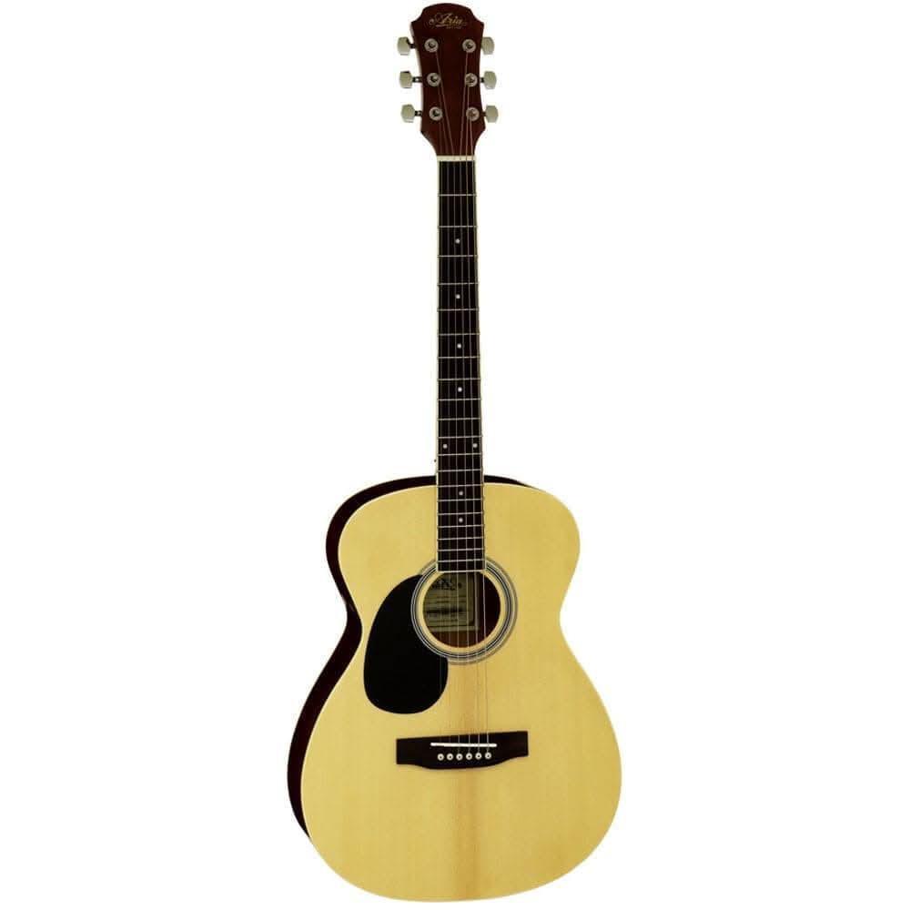 Aria AFN-15 Prodigy Series Left Handed Acoustic Folk Body Guitar in Natural Gloss - GIG Guitars