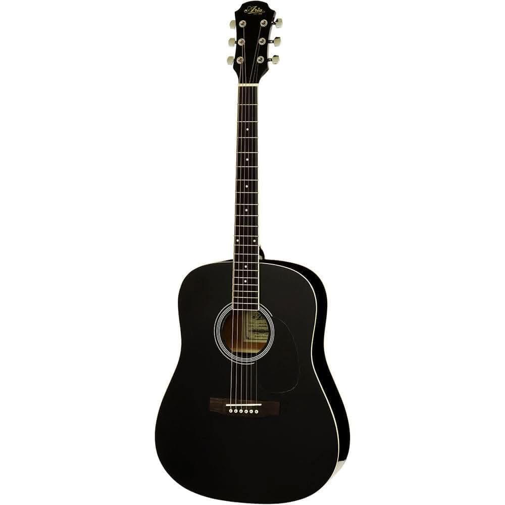 Aria AWN-15 Prodigy Series Acoustic Dreadnought Guitar in Black Gloss - GIG Guitars