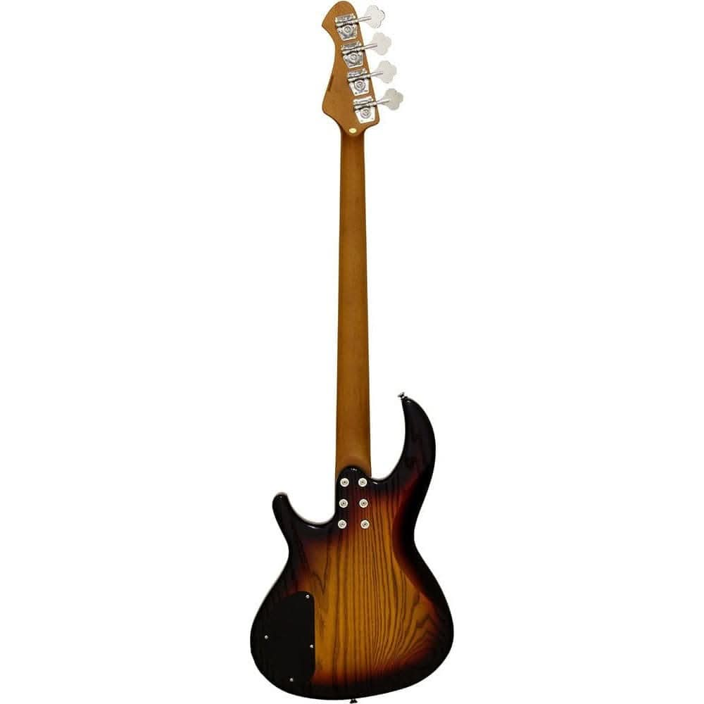 Aria 313MK2 Detroit Series 4-String Electric Bass Guitar in Open-Pore Sunburst Finish - GIG Guitars