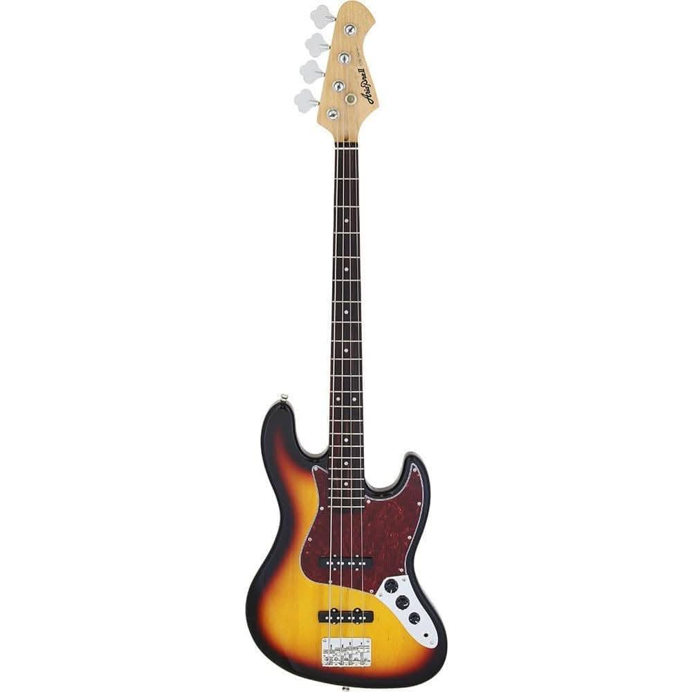 Aria STB-JB/TT Series Electric Bass Guitar in 3-Tone Sunburst - GIG Guitars