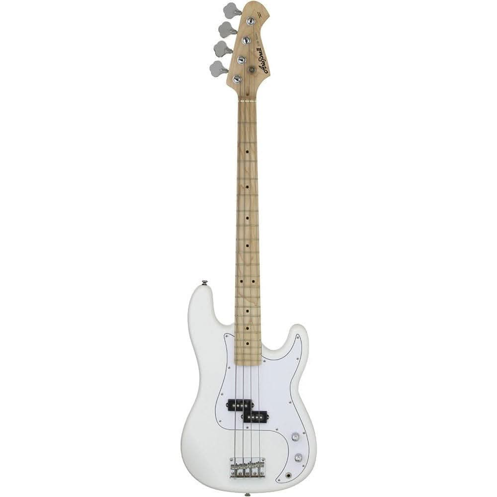 Aria STB-PB/M Series Electric Bass Guitar in White - GIG Guitars