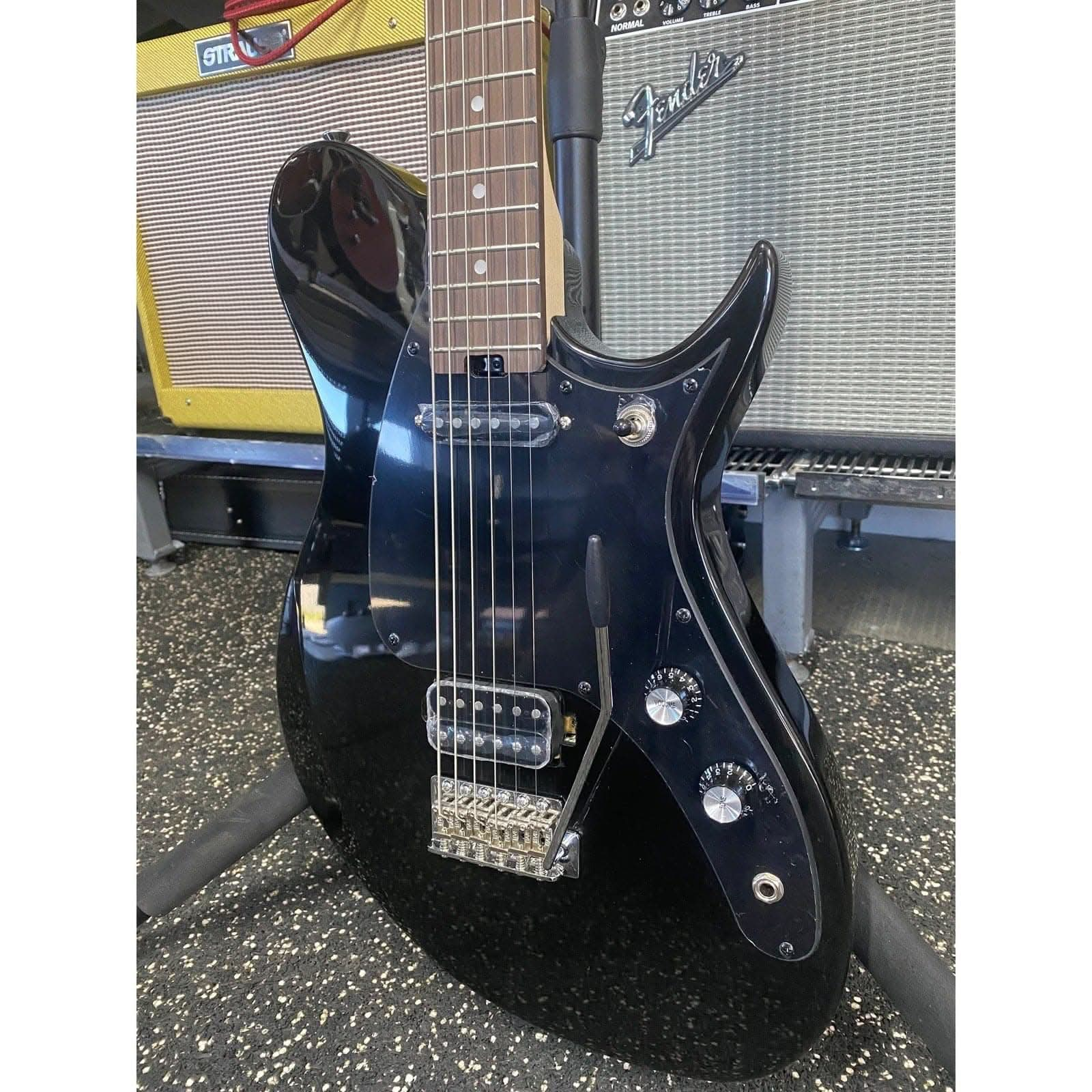 Aria Pro II J-B'Tone Baritone Electric Guitar in Black Gloss - GIG Guitars