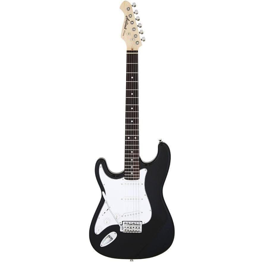 Aria STG-003 Series Left Handed Electric Guitar in Black - GIG Guitars