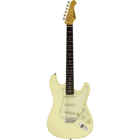 Aria STG-62 Modern Classics Series Electric Guitar in Vintage White-Vintage White with Mint Green Pickguard - GIG Guitars