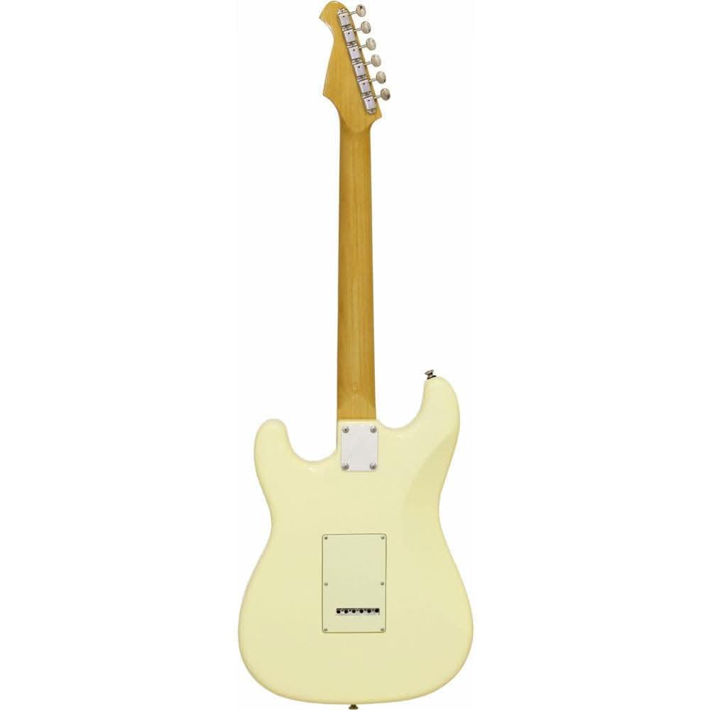 Aria STG-62 Modern Classics Series Electric Guitar in Vintage White-Vintage White with Mint Green Pickguard - GIG Guitars