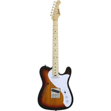 Aria 615-TL Series Semi-Hollow Electric Guitar in 3-Tone Sunburst Gloss Aria Semi-Hollow Guitars