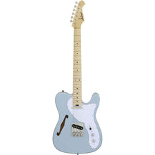 Aria 615-TL Series Semi-Hollow Electric Guitar in Metallic Ice Blue Aria Semi-Hollow Guitars