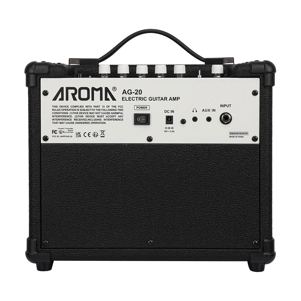 Aroma AG-20 Black 20W Electric Guitar Amplifier - GIG Guitars