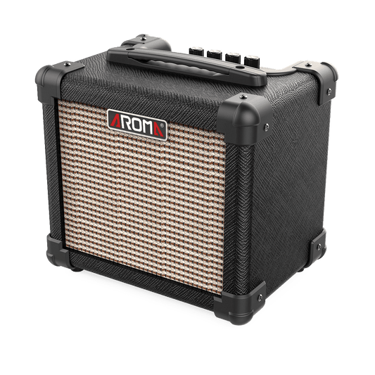 Aroma AG10BK 10W Black Electric Guitar Portable Amplifier - GIG Guitars