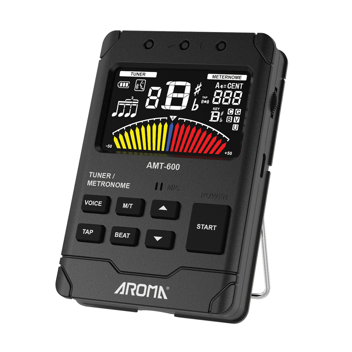 Aroma AMT600 Rechargeable Chromatic Tuner / Metronome - GIG Guitars