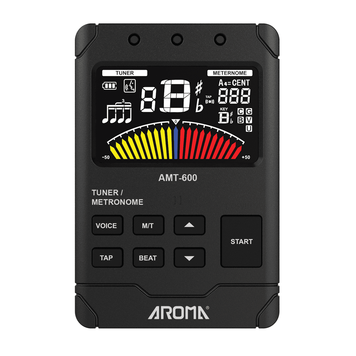 Aroma AMT600 Rechargeable Chromatic Tuner / Metronome - GIG Guitars