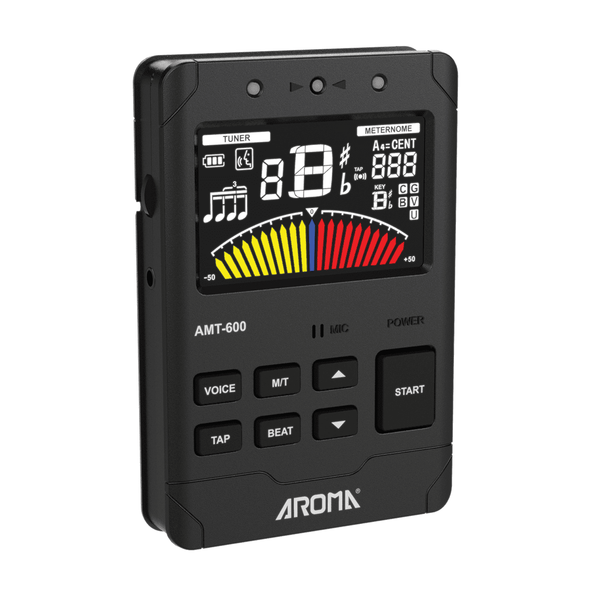 Aroma AMT600 Rechargeable Chromatic Tuner / Metronome - GIG Guitars