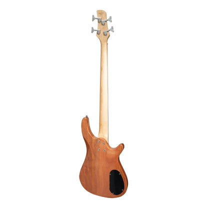 Casino '24 Series' Left Handed Mahogany Tune-Style Electric Bass Guitar Set (Natural Gloss) - GIG Guitars