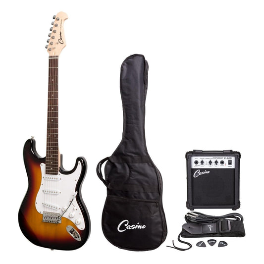 Casino ST-Style Electric Guitar and 10 Watt Amplifier Pack (Sunburst) - GIG Guitars