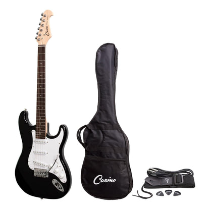 Casino ST-Style Electric Guitar Set (Black) - GIG Guitars