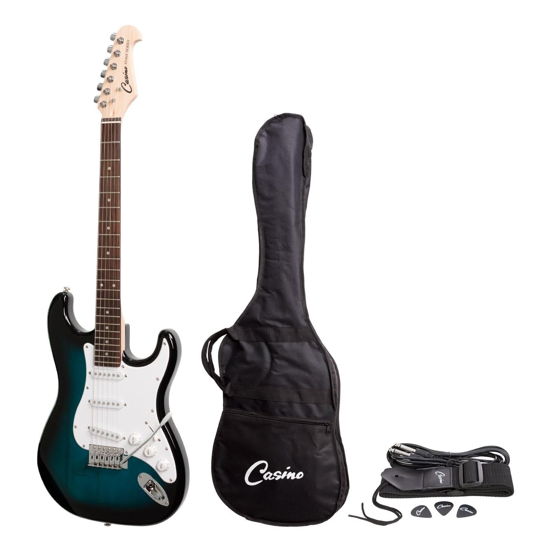 Casino ST-Style Electric Guitar Set (Blue Sunburst) - GIG Guitars