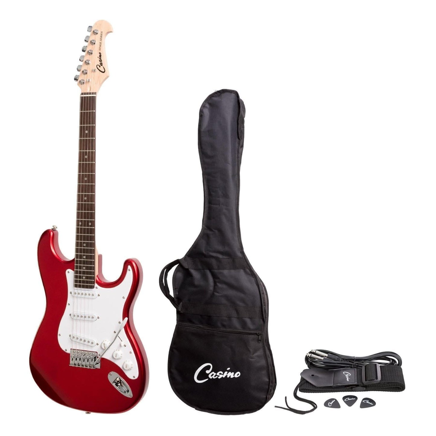 Casino ST-Style Electric Guitar Set (Candy Apple Red) - GIG Guitars