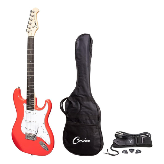 Casino ST-Style Electric Guitar Set (Hot Lips Pink) - GIG Guitars