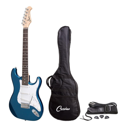 Casino ST-Style Electric Guitar Set (Metallic Blue) - GIG Guitars