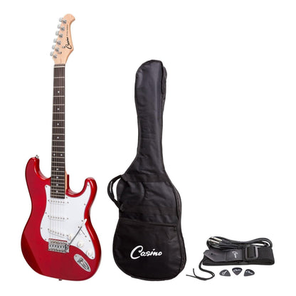 Casino ST-Style Electric Guitar Set (Transparent Wine Red) - GIG Guitars