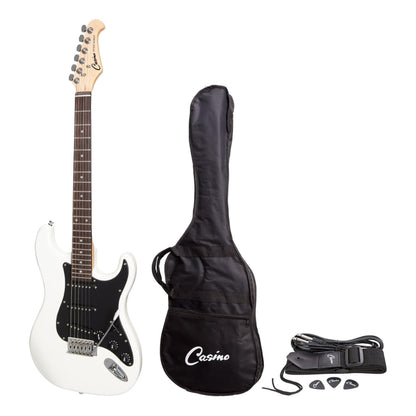 Casino ST-Style Electric Guitar Set (White) - GIG Guitars