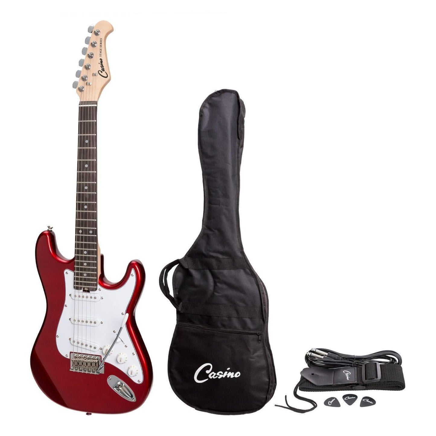 Casino ST-Style Short Scale Electric Guitar Set (Candy Apple Red) - GIG Guitars