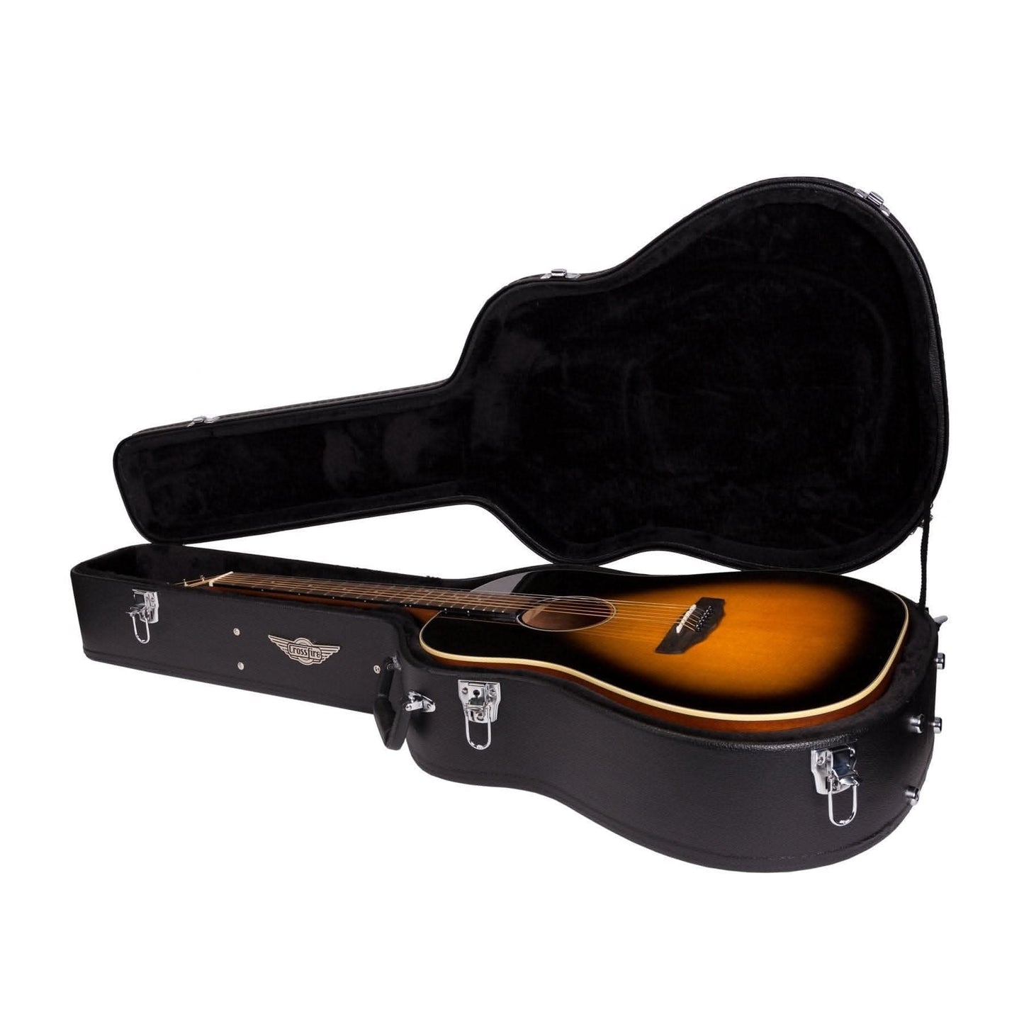 Crossfire Standard Shaped Dreadnought Acoustic Guitar Hard Case (Black) - GIG Guitars