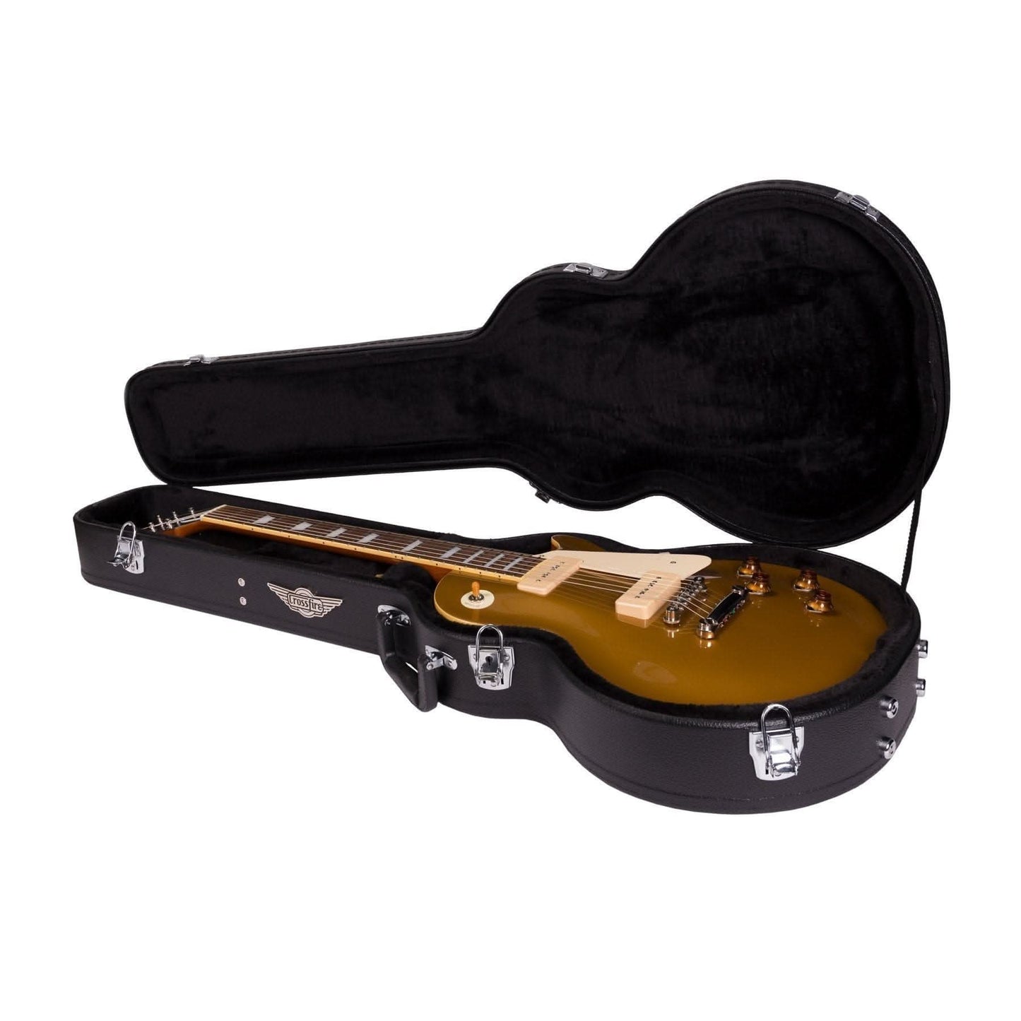 Crossfire Standard Shaped LP-Style Electric Guitar Hard Case (Black) - GIG Guitars