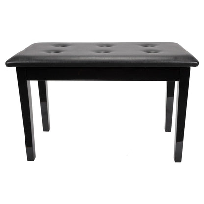 Crown Standard Tufted Duet Piano Stool with Storage Compartment (Black) - GIG Guitars