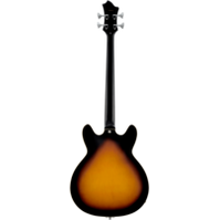 Hagstrom Guitars Semi-Hollow Bass Guitars 4 String Bass, Bass Guitar, Semi Hollow Bass, Semi-Hollow, Tobacco Sunburst Gloss, Viking 2