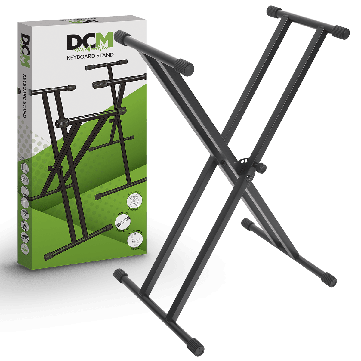 DCM STKXW-D02 Keyboard Stand Double Braced pre-assembled DCM Keyboard Stands